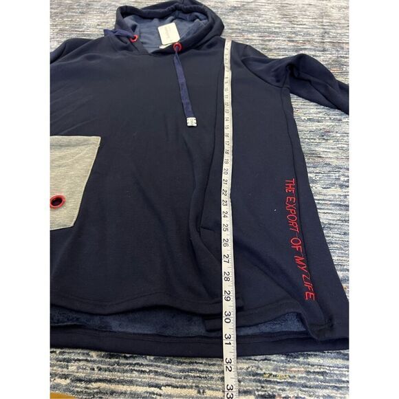 KexinHappiness NWT hoodie navy blue soft inside plus size 3XL - Picture 5 of 7